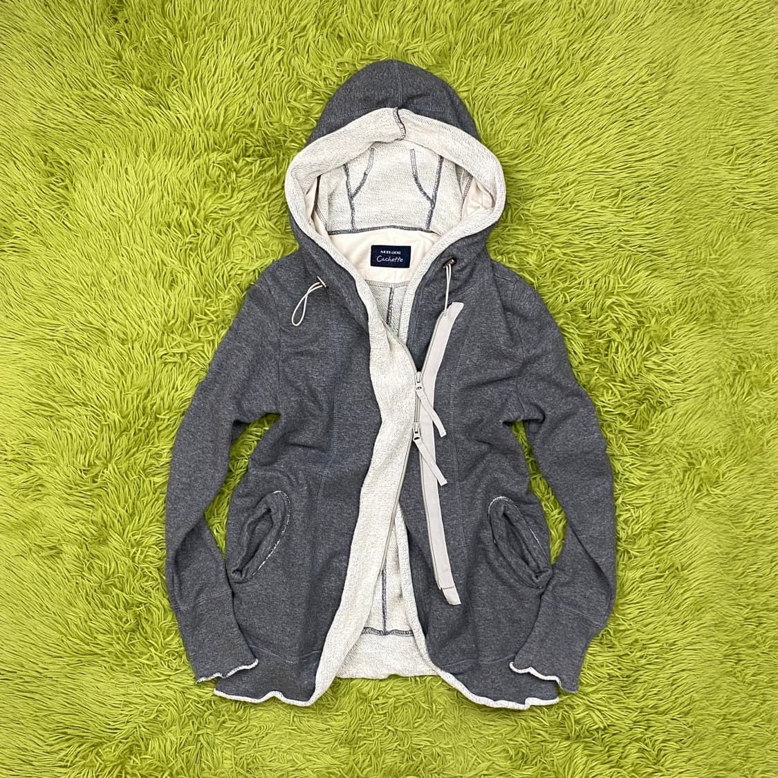 MB LUCAS CACHETTE 애시메트릭 지퍼 컷 오프 자켓 상품이미지1