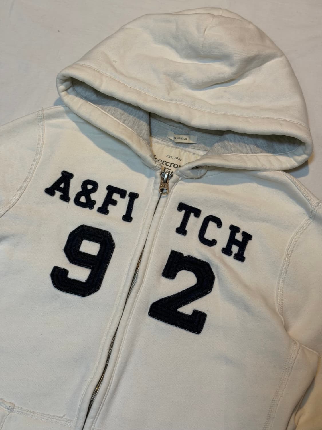희귀) 아베크롬비 대장급 후드집업 화이트 상품이미지2