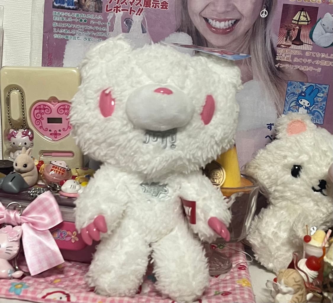 글루미베어 화이트 범용토끼 곰 갸루 지뢰계 산리오 산엑스 일본 인형 상품이미지1