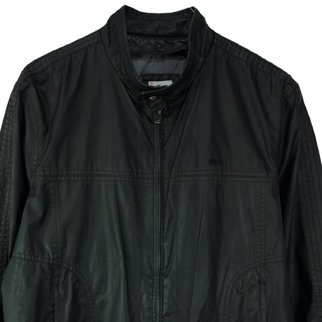 [라코스테] 로고 자수 코팅 집업 자켓 블랙 M19212 상품이미지4