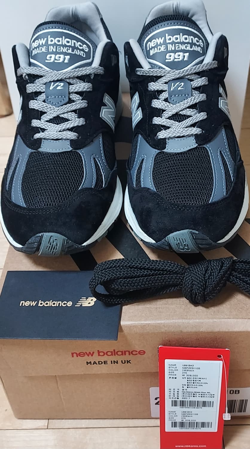 (275)뉴발란스 991V2 블랙 상품이미지1