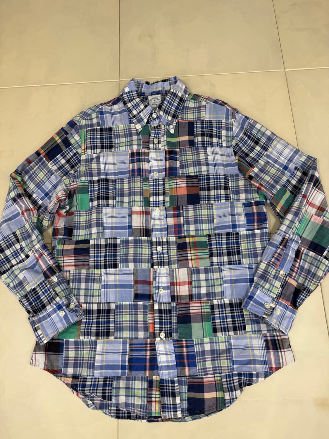 브룩스브라더스 마드라스 패치워크 셔츠 M(105) 상품이미지1