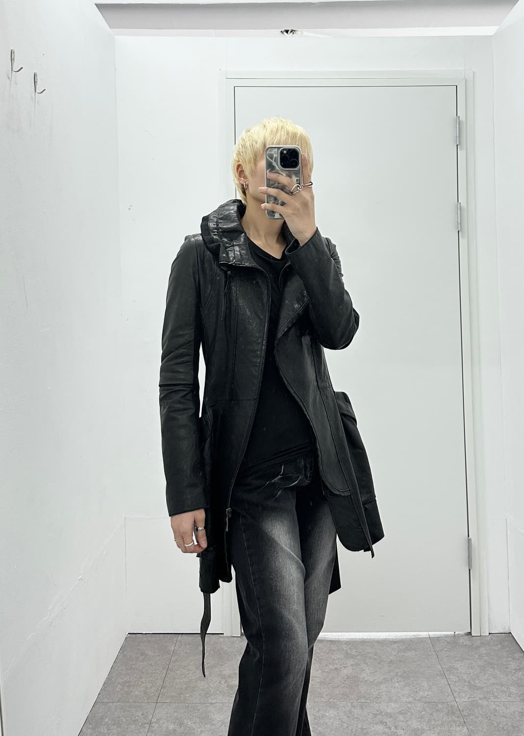 DOHO asymmetric cut sheepskin leather hi 상품이미지9