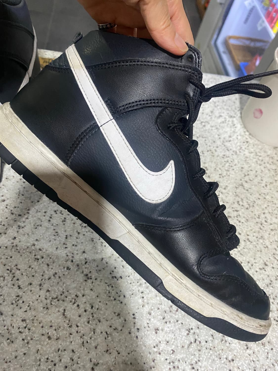 나이키 덩크 하이 블랙/화이트 상품이미지1