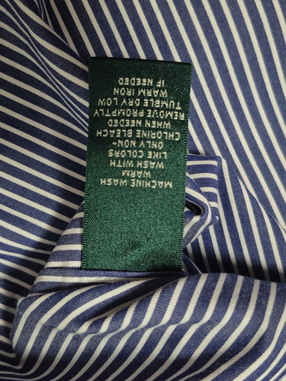 로렌 랄프로렌 블루 스트라이프 코튼 셔츠 여성 90~95사이즈 상품이미지6