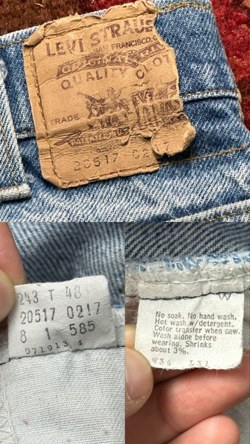 80’s USA Made 빈티지 리바이스 517 부츠컷 오렌지탭 상품이미지9