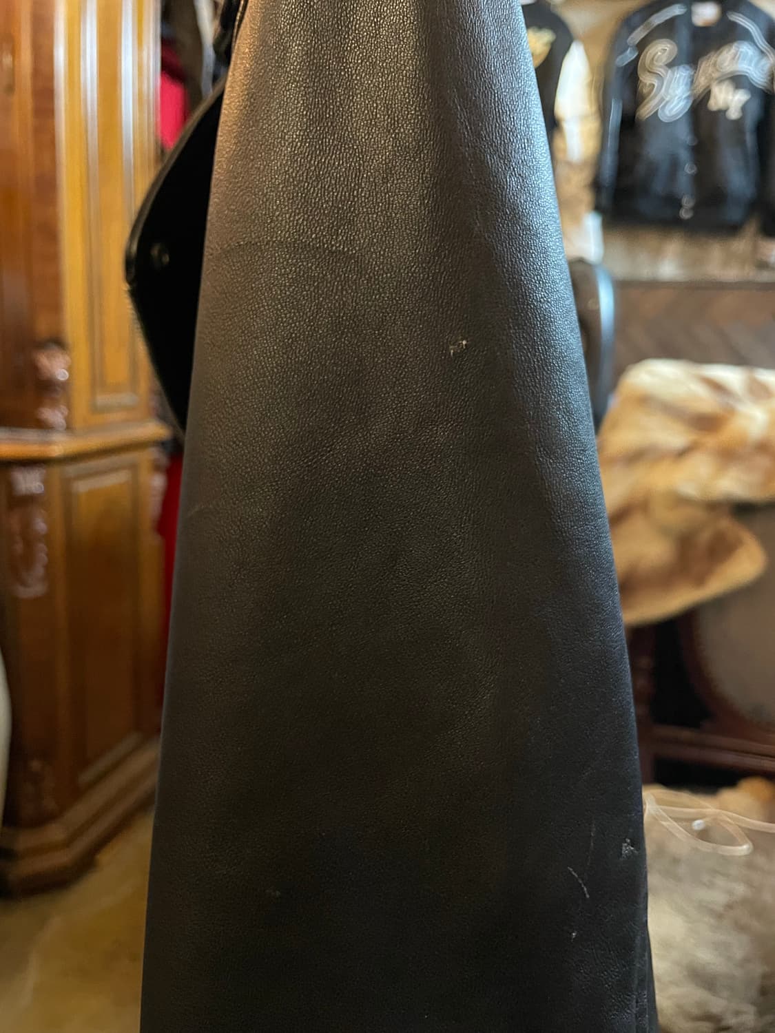 Fahrenheit 양가죽 바이커 자켓 블랙 상품이미지4