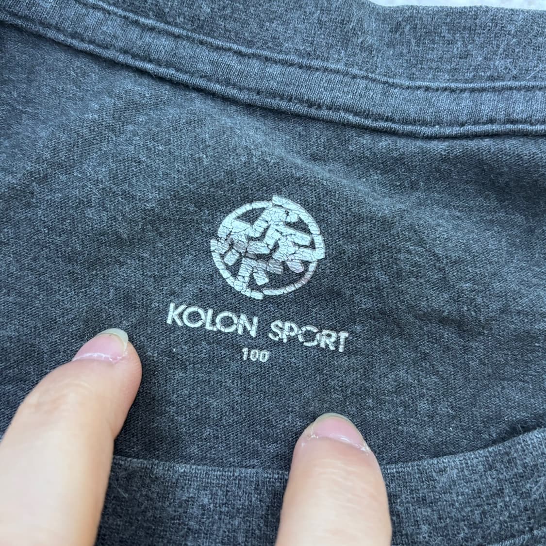 100 코오롱스포츠 프린팅 반팔 티셔츠 0320E 상품이미지3