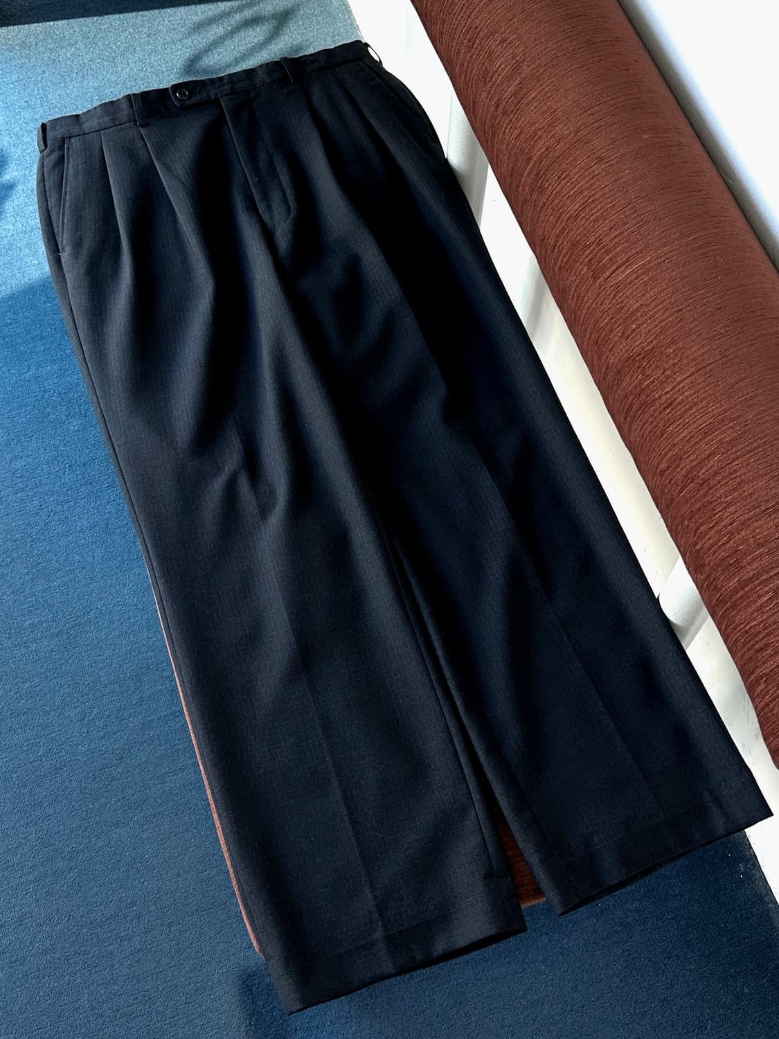 Wool pinstripe design 2 tuck trouser 상품이미지4