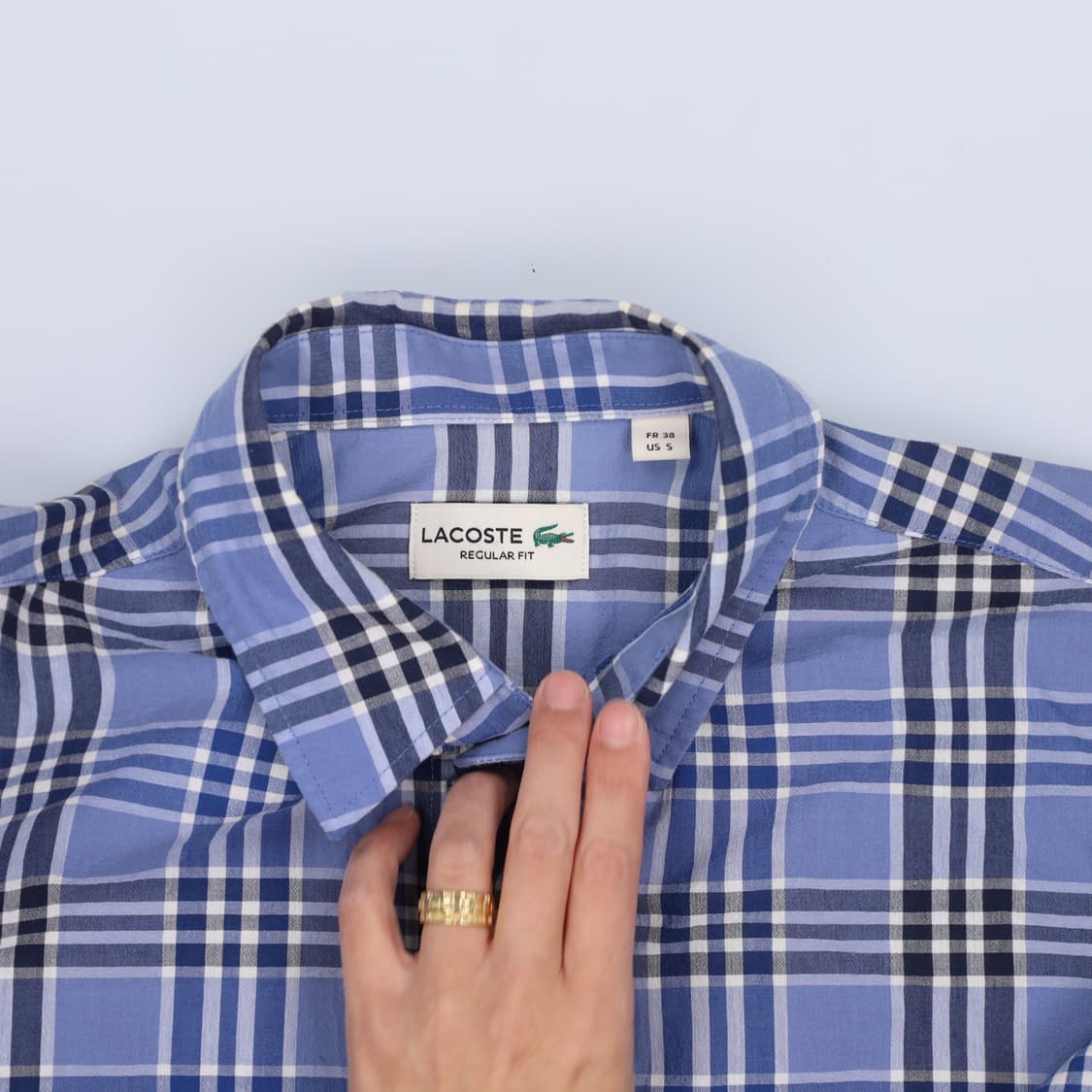 US S 라코스테 체크 긴팔 셔츠 0324H1 상품이미지3