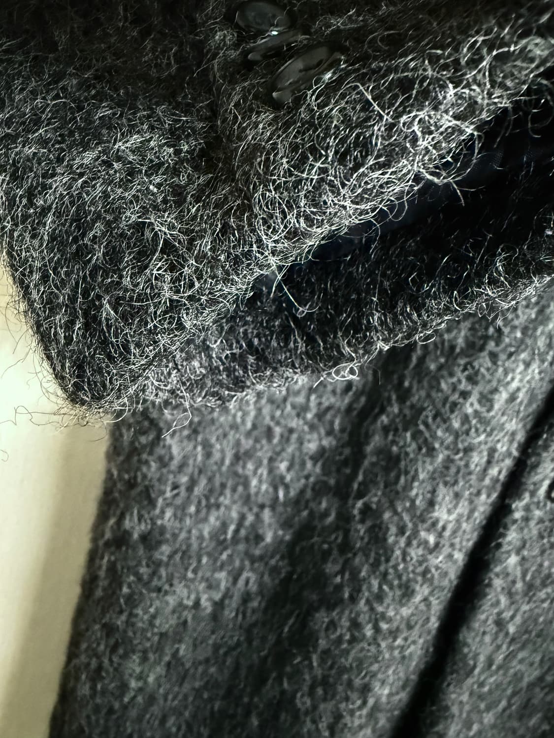 다크그레이 울 모헤어 혼방 코트 상품이미지2