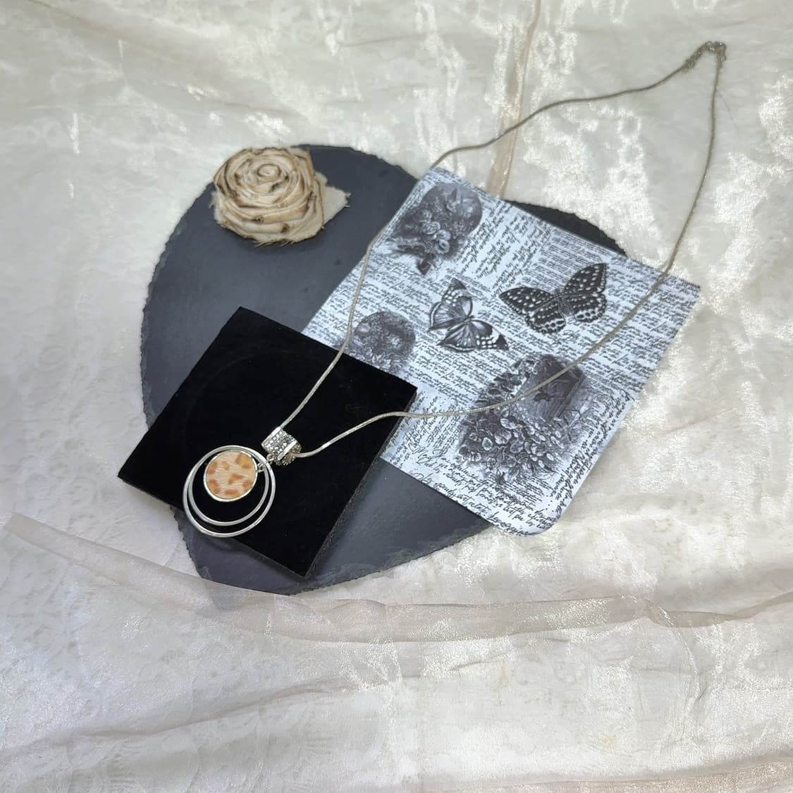 빈티지 레오바드 큐빅 링 스네크체인 목걸이 상품이미지2