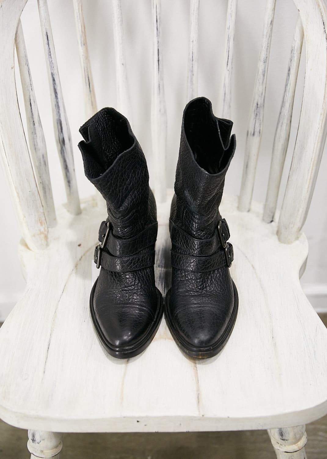 Double Buckle Moto Boots 상품이미지2