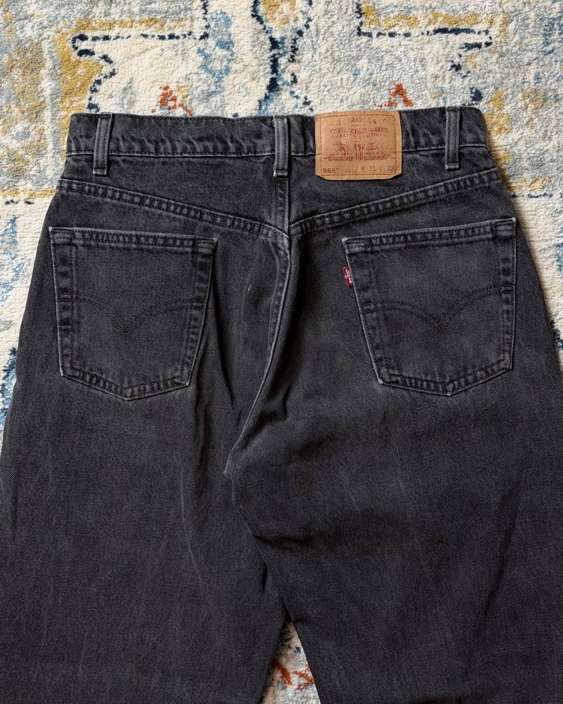 90‘s USA 리바이스 565 흑청 데님팬츠 [0-233] 상품이미지6