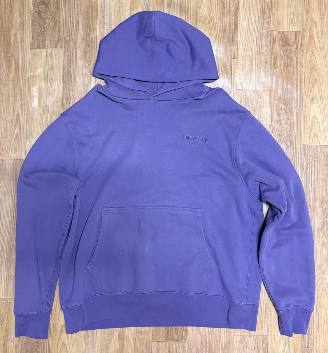 아디다스 휴먼레이스 퍼플 후드티 XL 상품이미지2