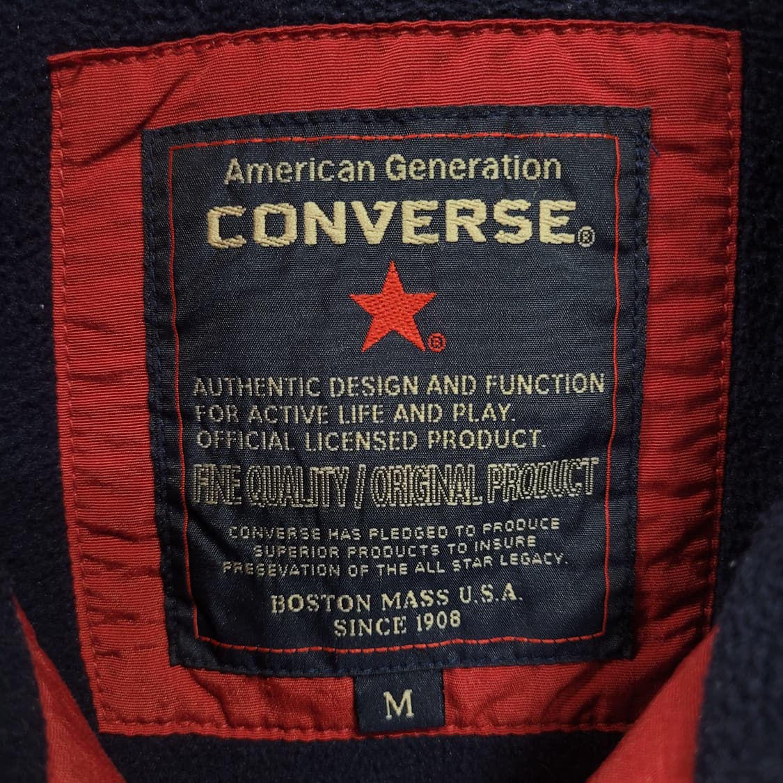 CONVERSE 컨버스 올드스쿨 빈티지 일본판 패딩 기모 집업자켓 상품이미지6