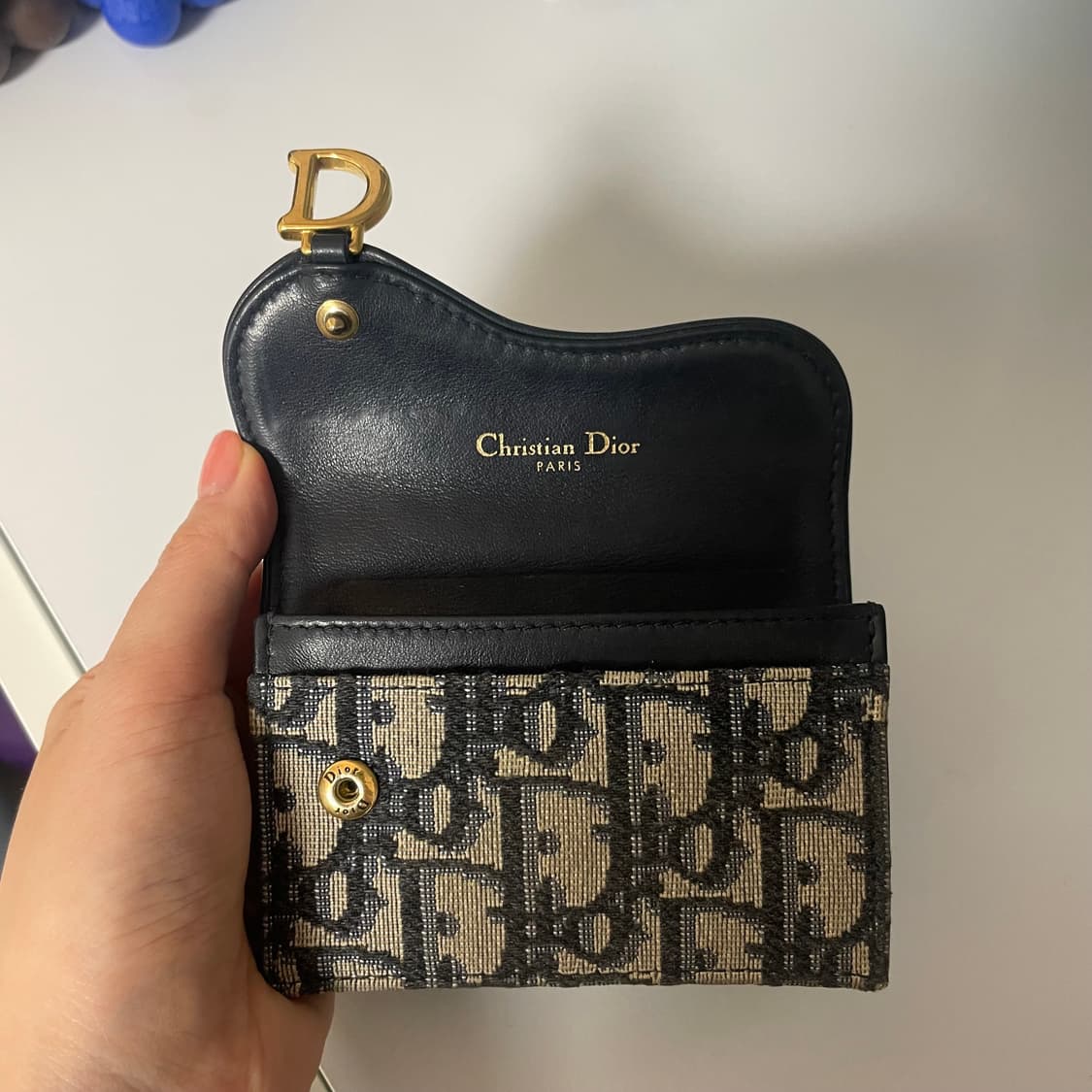 디올 오블리크 새들지갑 풀구성 상품이미지5