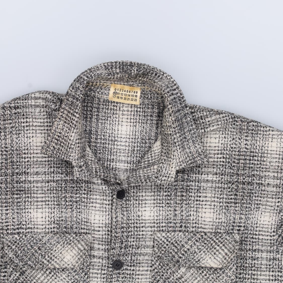 XL 빈티지 숫자 체크 셔츠 자켓 0403H1 상품이미지3