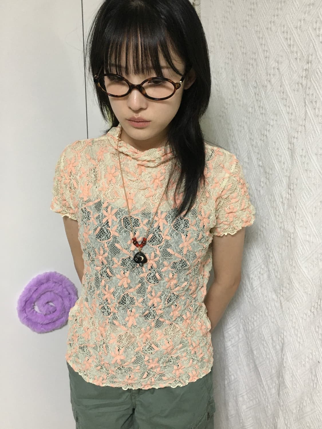 플라워 레이스 탑 상품이미지1