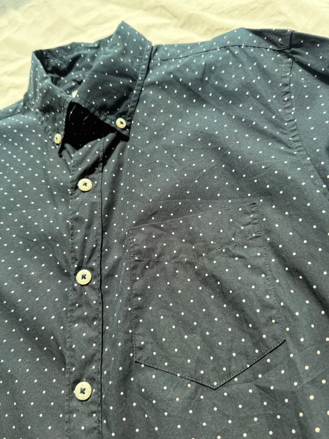 아메리칸이글 네이비 도트 셔츠 상품이미지3