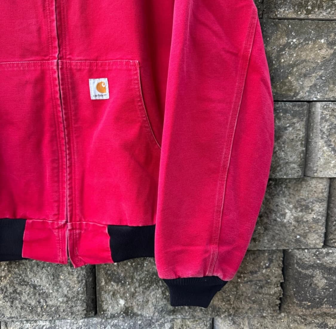 데드스탁급 00s 칼하트 액티브 자켓 레드 XL J131 red 상품이미지5