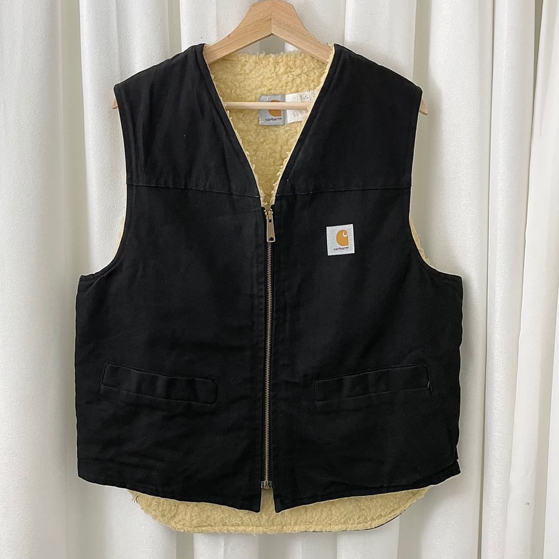 칼하트 블랙 양털 안감 조끼 상품이미지2