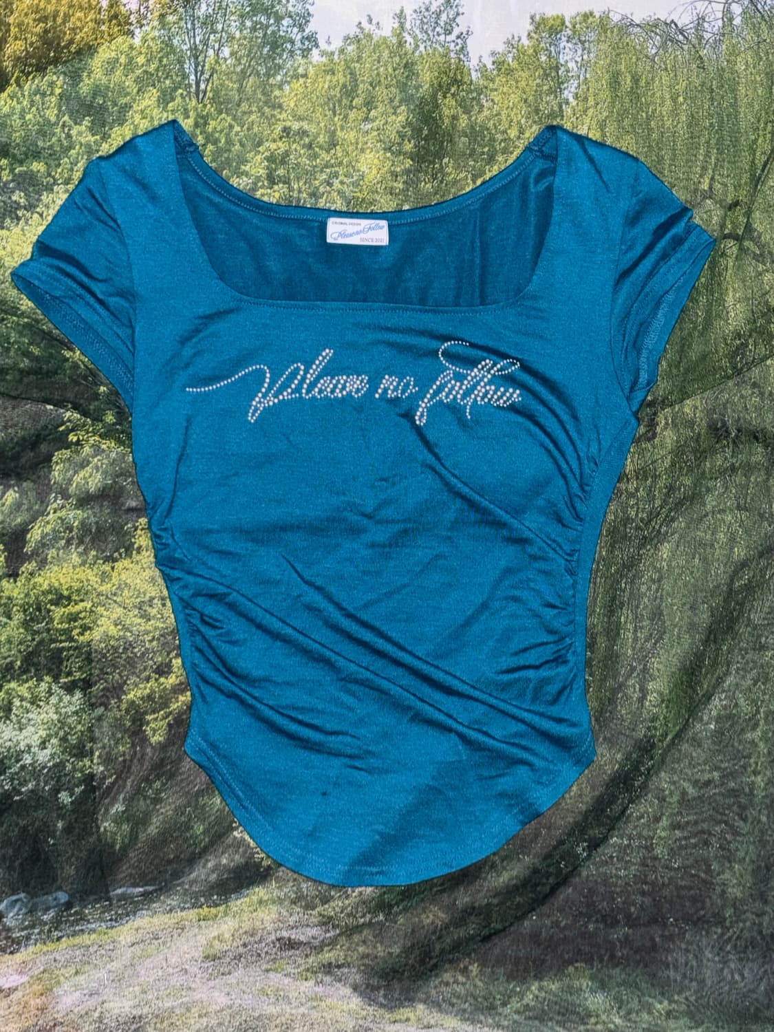 플리즈노팔로우 Romy Logo Short Top (Turquoise) 상품이미지1