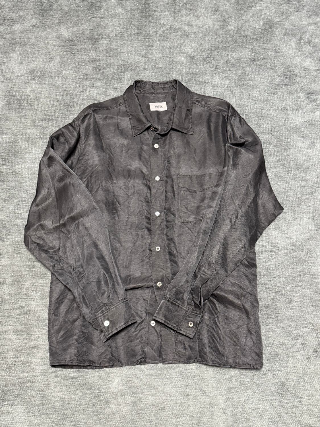 Wrinkle silk shirt 상품이미지1