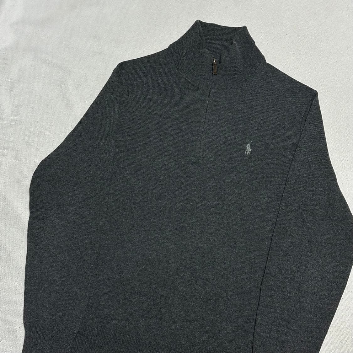 M 폴로랄프로렌 그레이 반집업 니트  상품이미지1