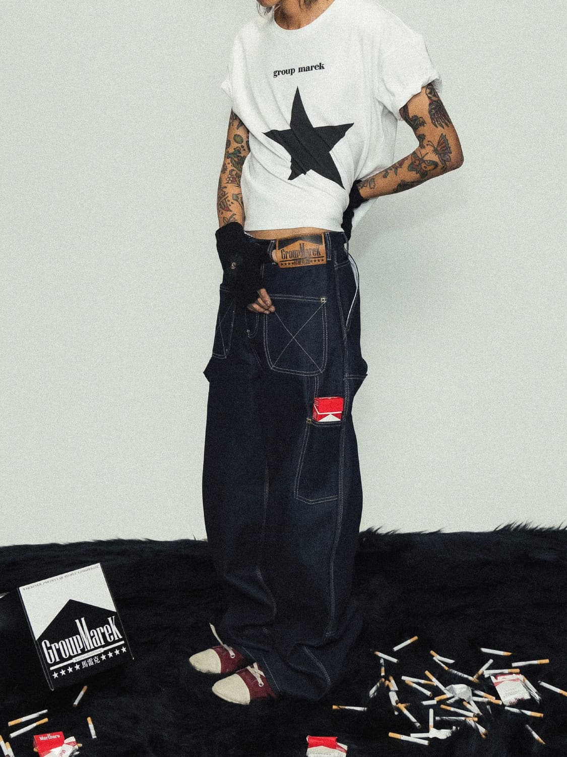 Reversed Seam Baggy Denim  상품이미지2