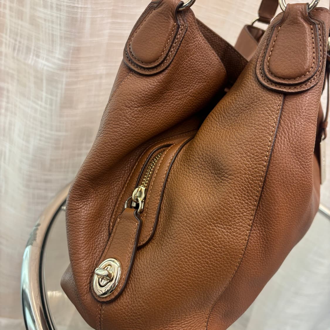 정품 코치 가죽 숄더백     상품이미지5