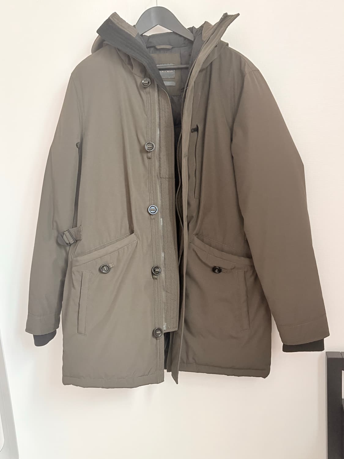 zara man 자라맨 겨울 야상 패딩 카키컬러 남성패딩 상품이미지3