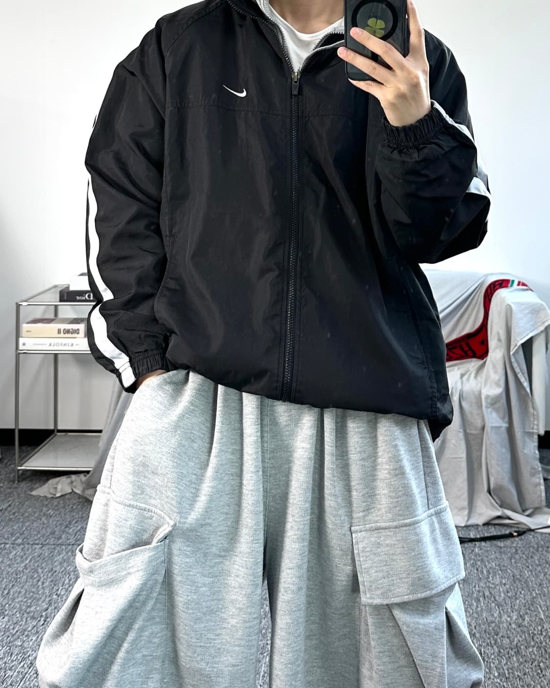 나이키 00s 블랙 사이드라인 바람막이 M 상품이미지3