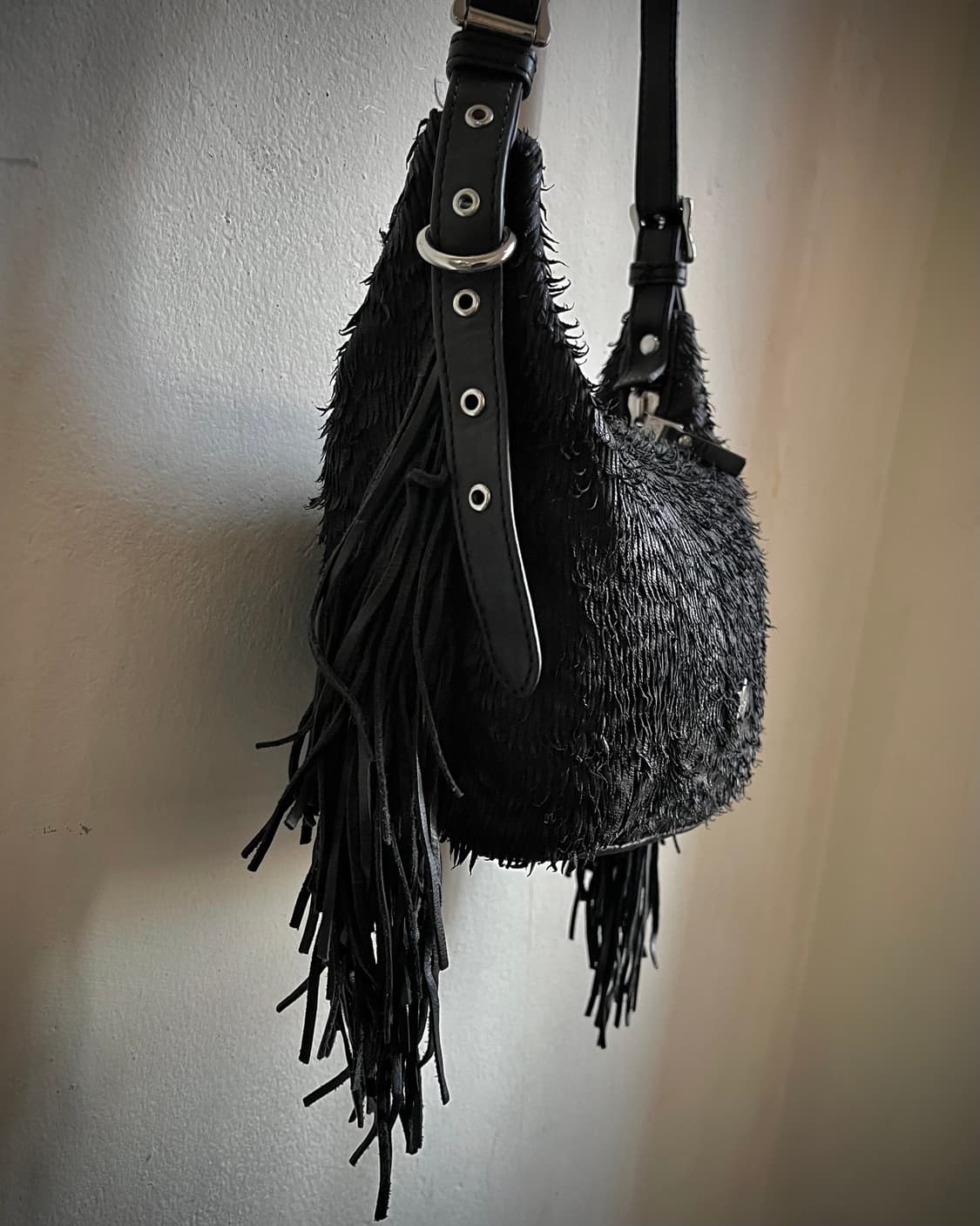 Ash Real Deer & Cow Leather Fringe Bag 상품이미지8