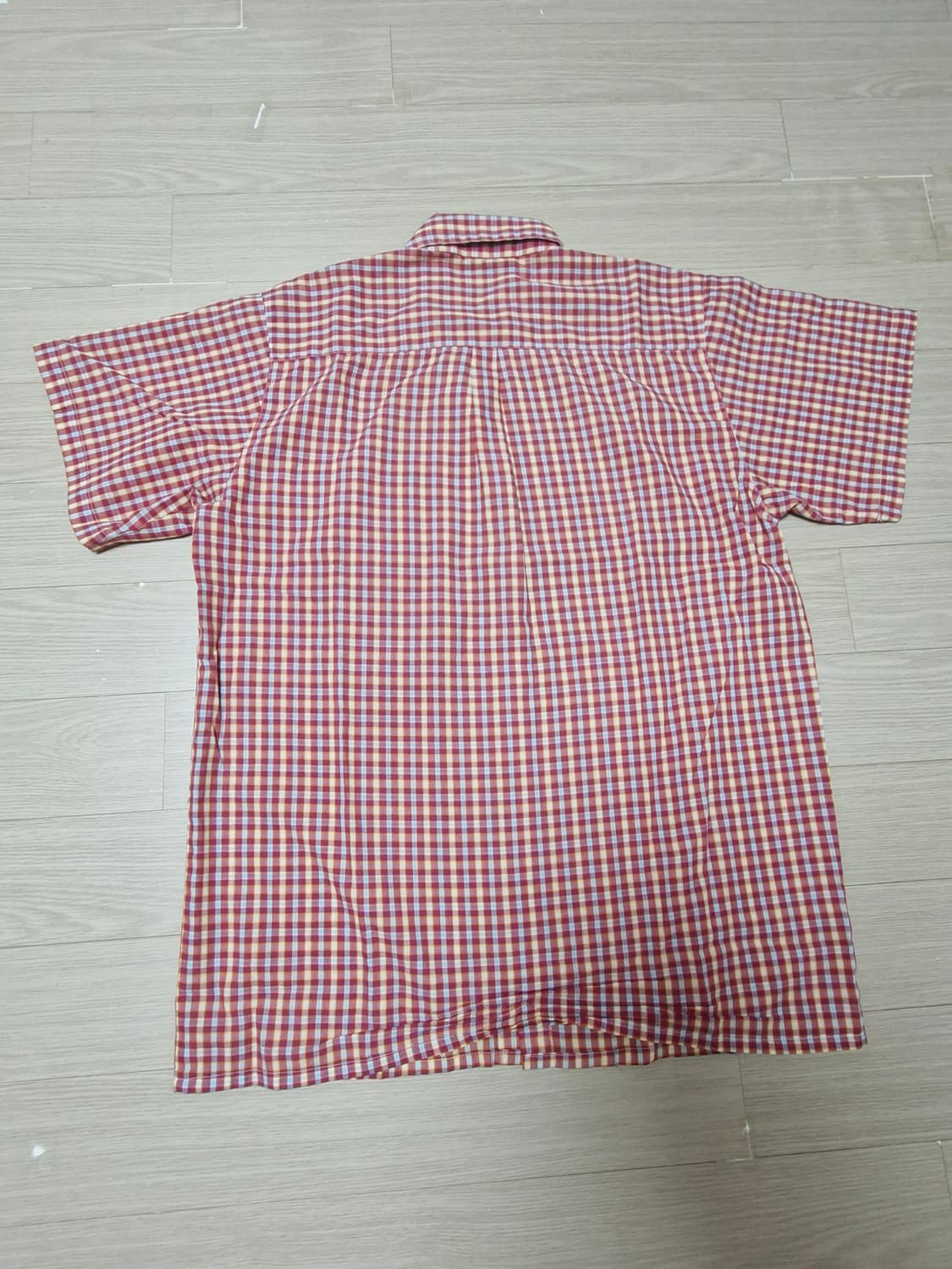 [L] 00s stussy made in USA 체크 하프 셔츠 상품이미지4