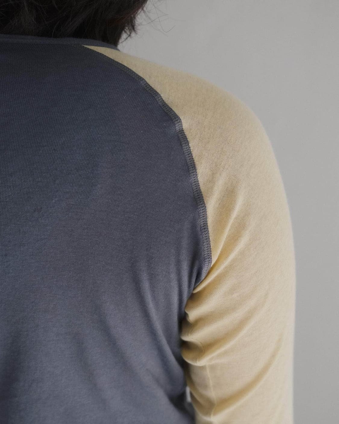 [S,M,L]베이스레인지 Gene 나그랑 롱 슬리브리스 탑/블루 베이지 상품이미지4