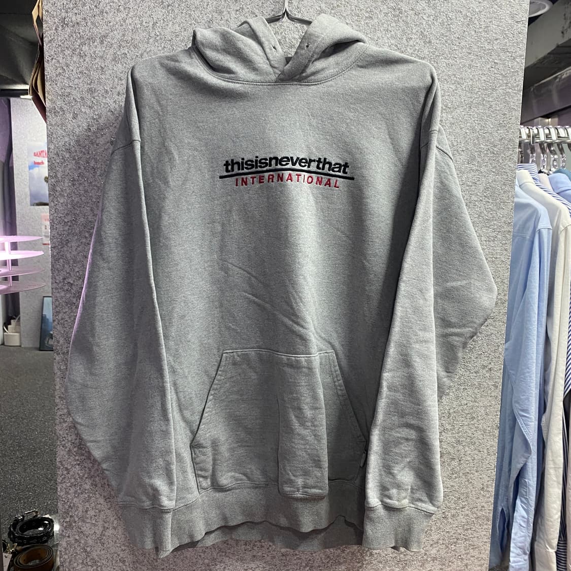 디스이즈네버댓 빅로고 그레이 후드티 B3561 상품이미지2
