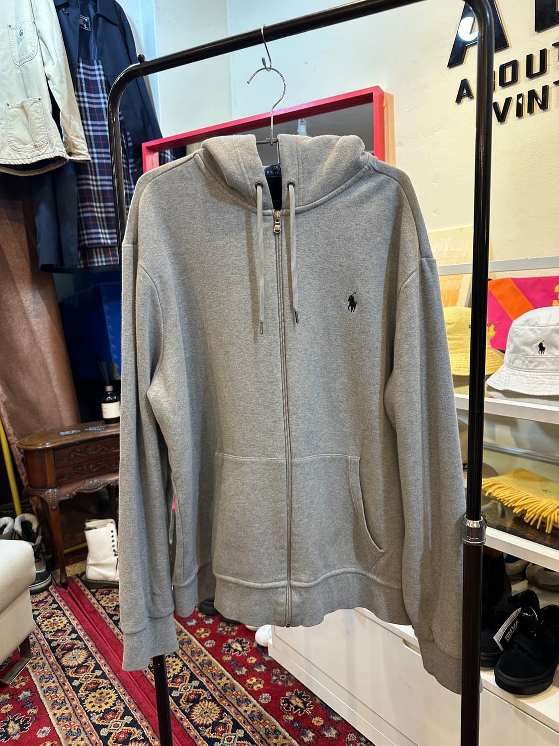 폴로 랄프로렌 후드집업 그레이 XL  상품이미지1