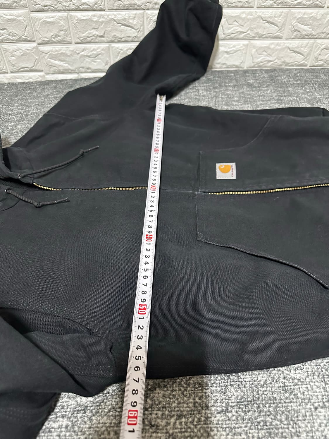 칼하트 J131 블랙 후드집업 S 상품이미지8