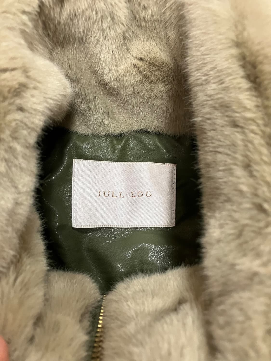 JULL-LOG 줄로그 퍼 크롭 점퍼 자켓 F 상품이미지5