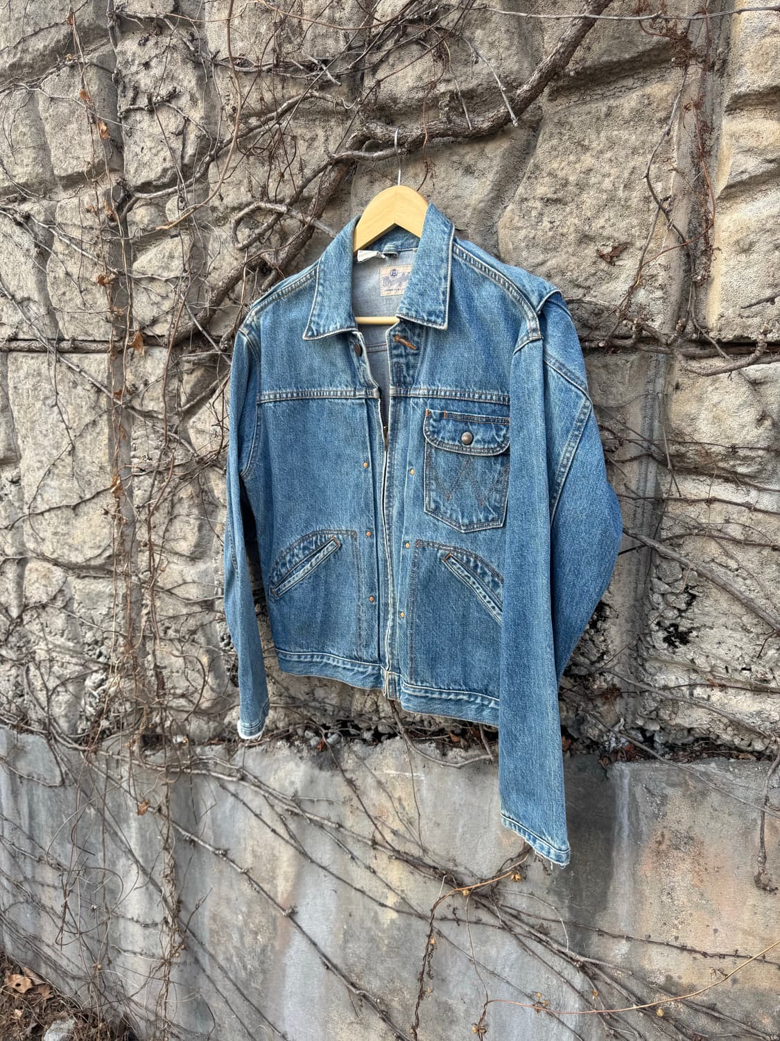 90s 랭글러 제팬 11mjz 빈티지 복각 데님 트러커 자켓 상품이미지3