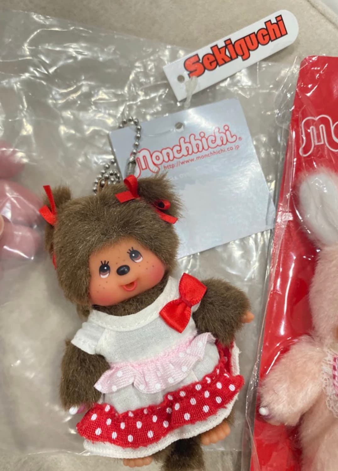 몬치치 플라워도트 원피스 미니 키링 상품이미지1