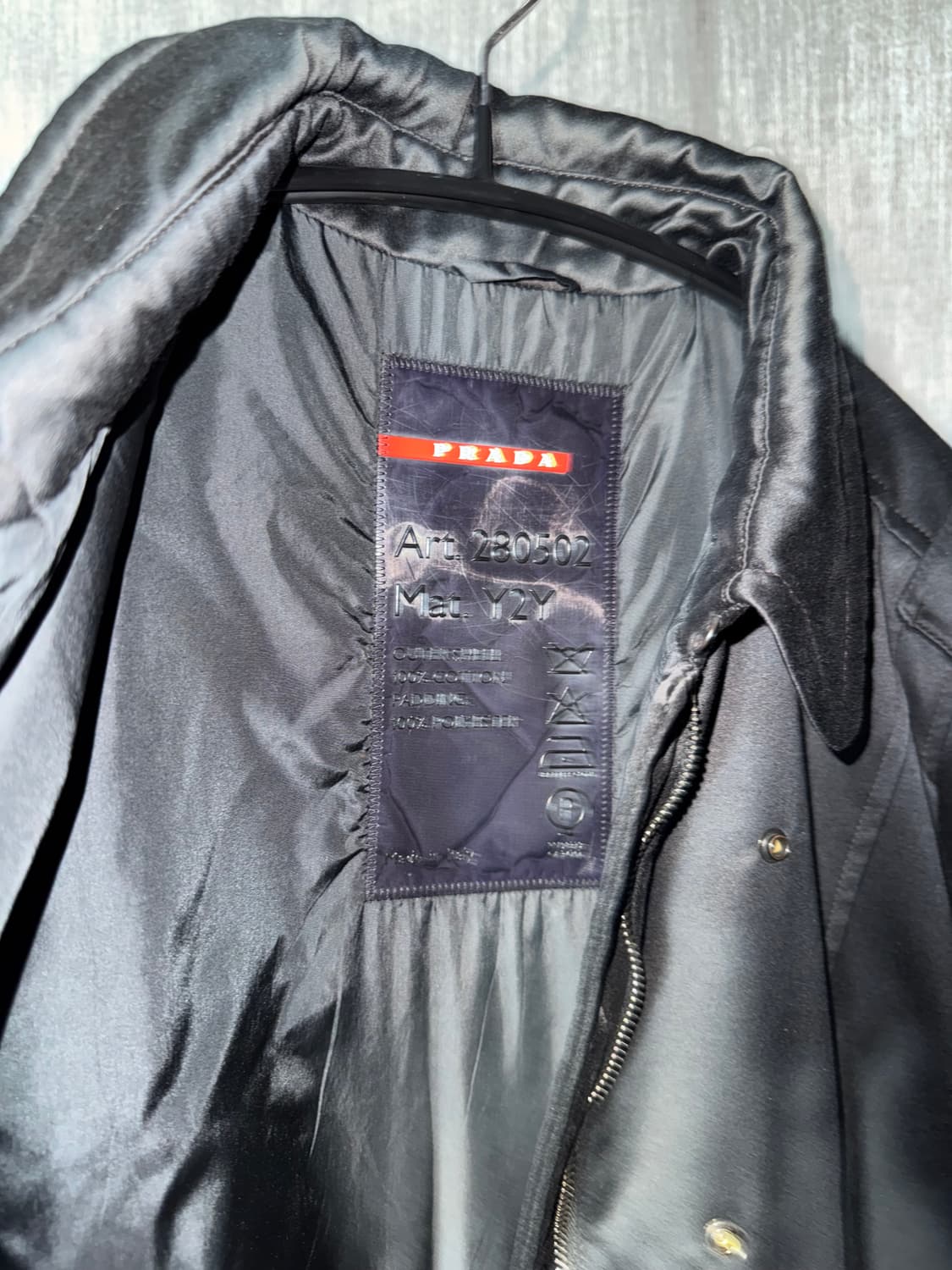 프라다 유틸리티 블랙 롱 코트 상품이미지7