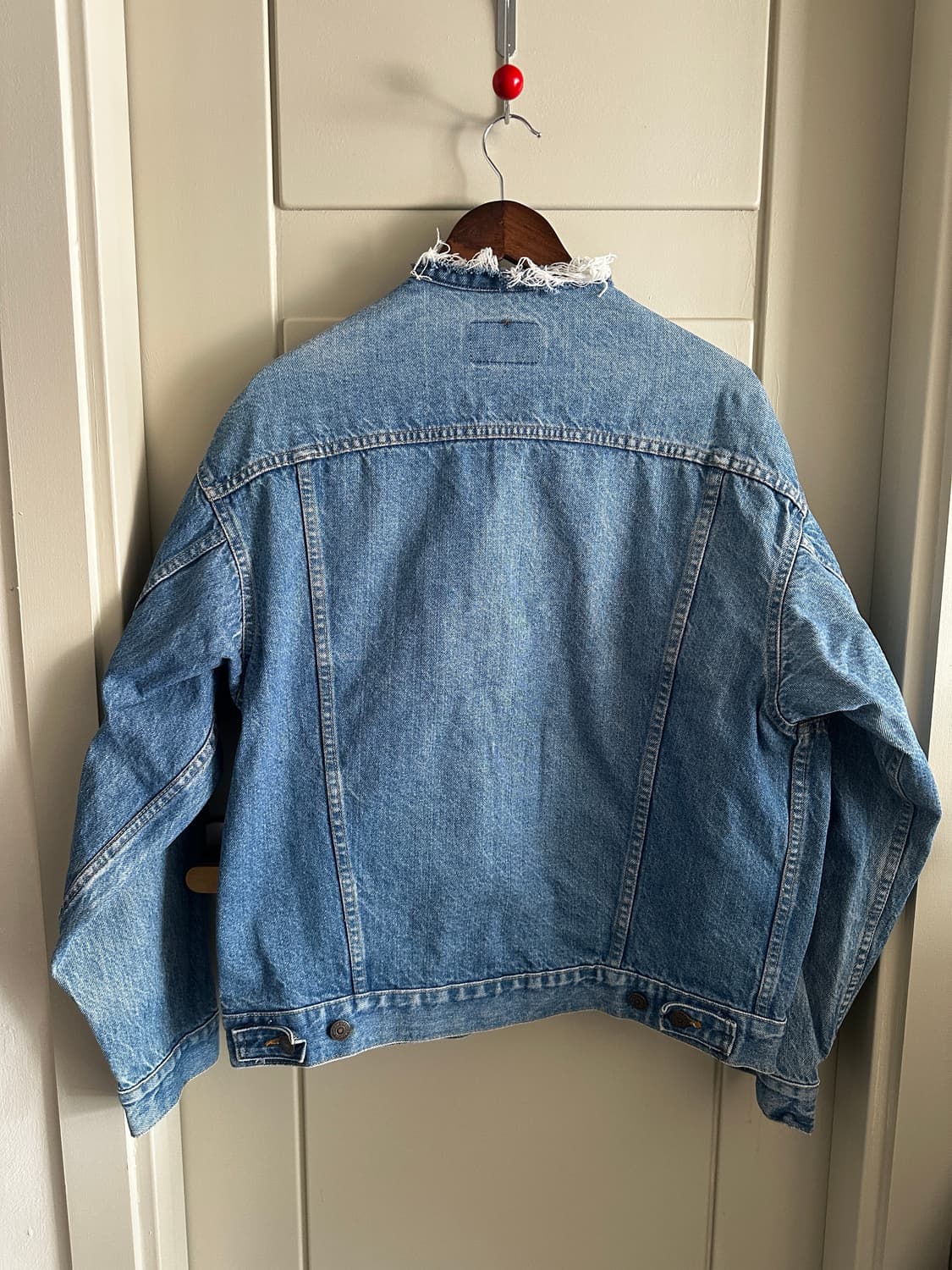 80s Levis usa 리바이스 컷오프 커스텀 데님 트러커 상품이미지4