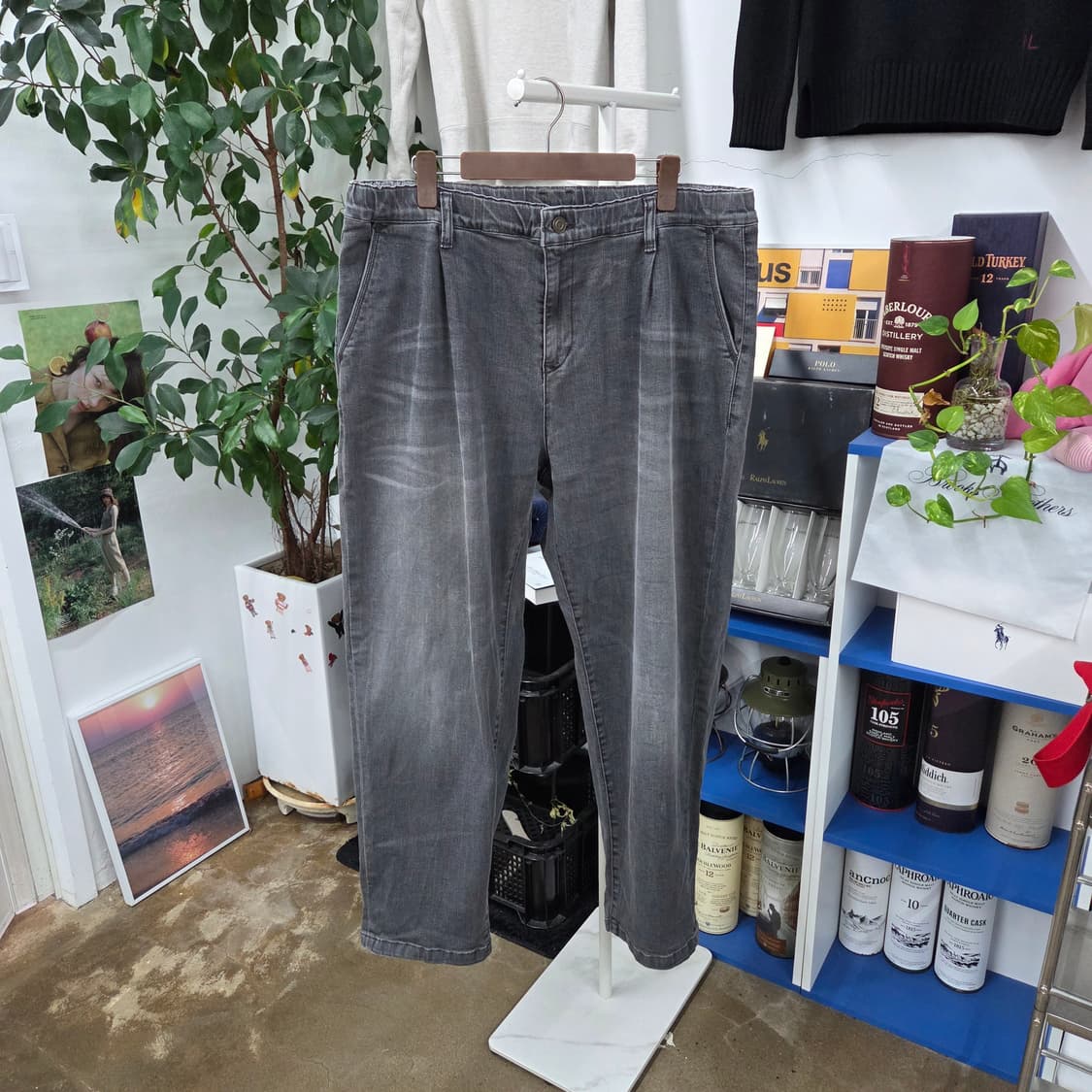 비이커 원턱 데님팬츠 004 상품이미지1