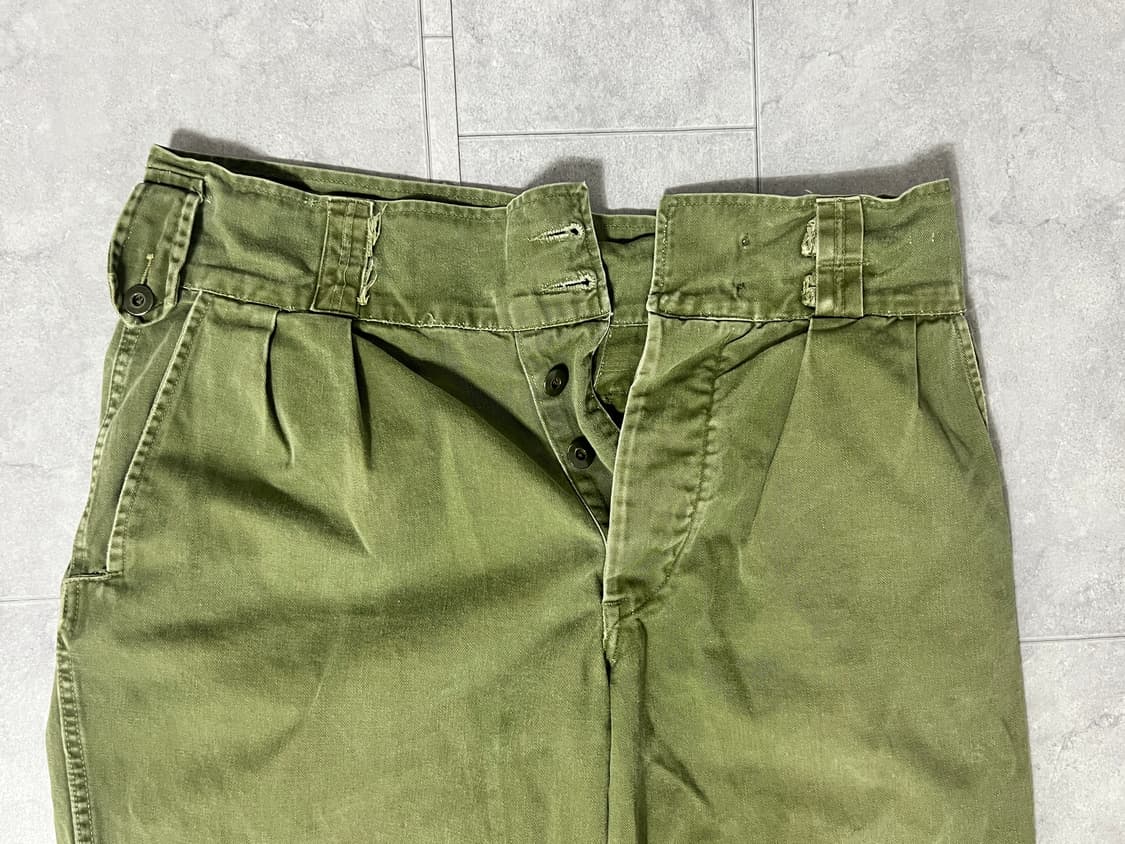 1950s 캐나다군 밀리터리 팬츠 올리브 그린 상품이미지3