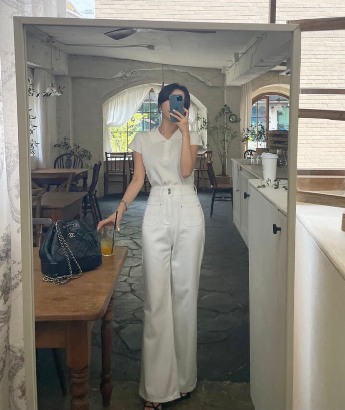 페이린투버튼 와이드펜츠 상품이미지4