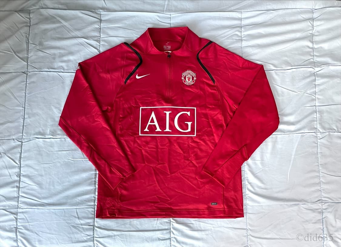 (해외 L) 06-07 맨체스터유나이티드 1/4 하프집업 트레이닝탑 판매 상품이미지1