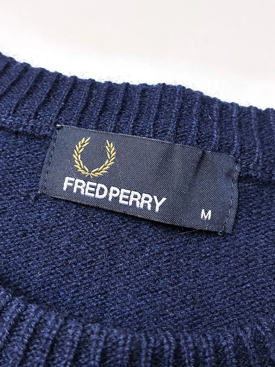 프레드페리 헤비 울 체크 패턴 라운드 니트 PN5195 상품이미지6