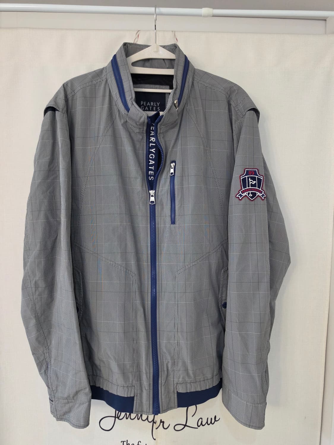 105)파리게이츠 골프 체크 패턴 점퍼 상품이미지1